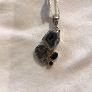 Black agate pendant